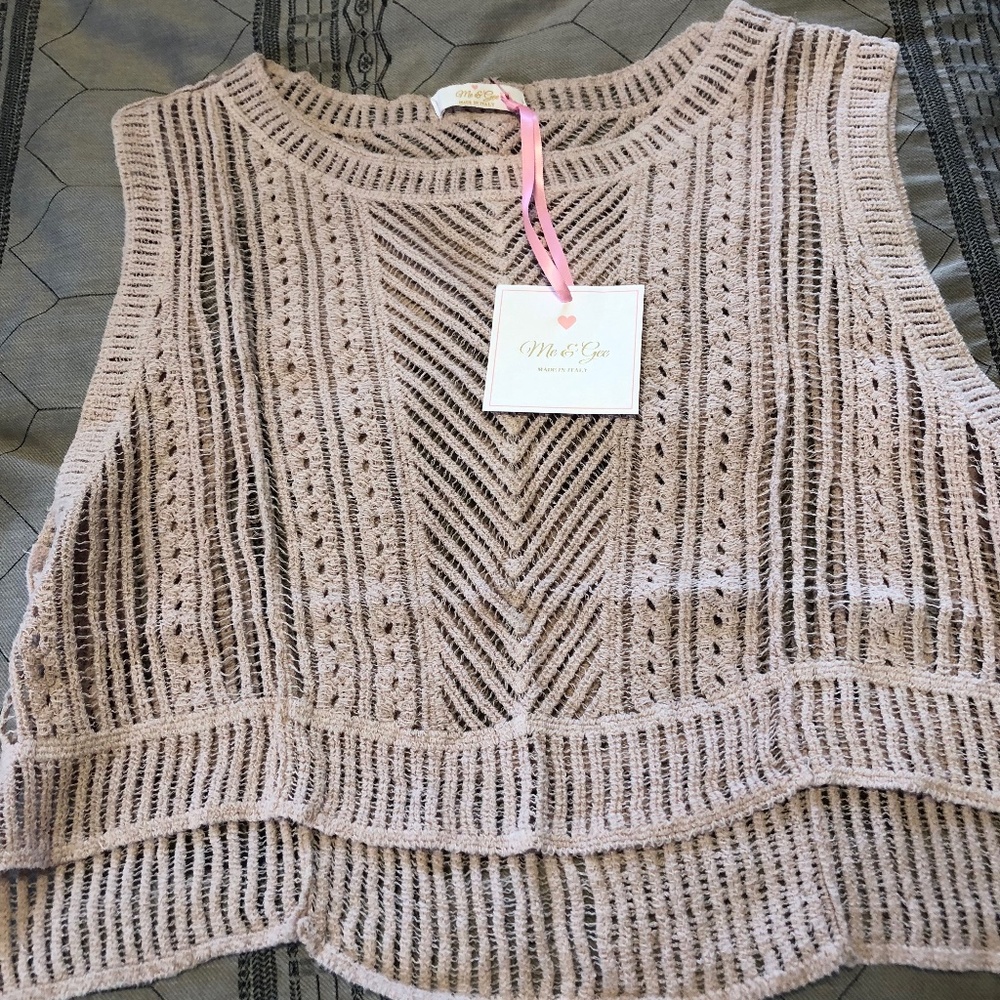 Me & Gee Soft Knit Crop Top l Pink